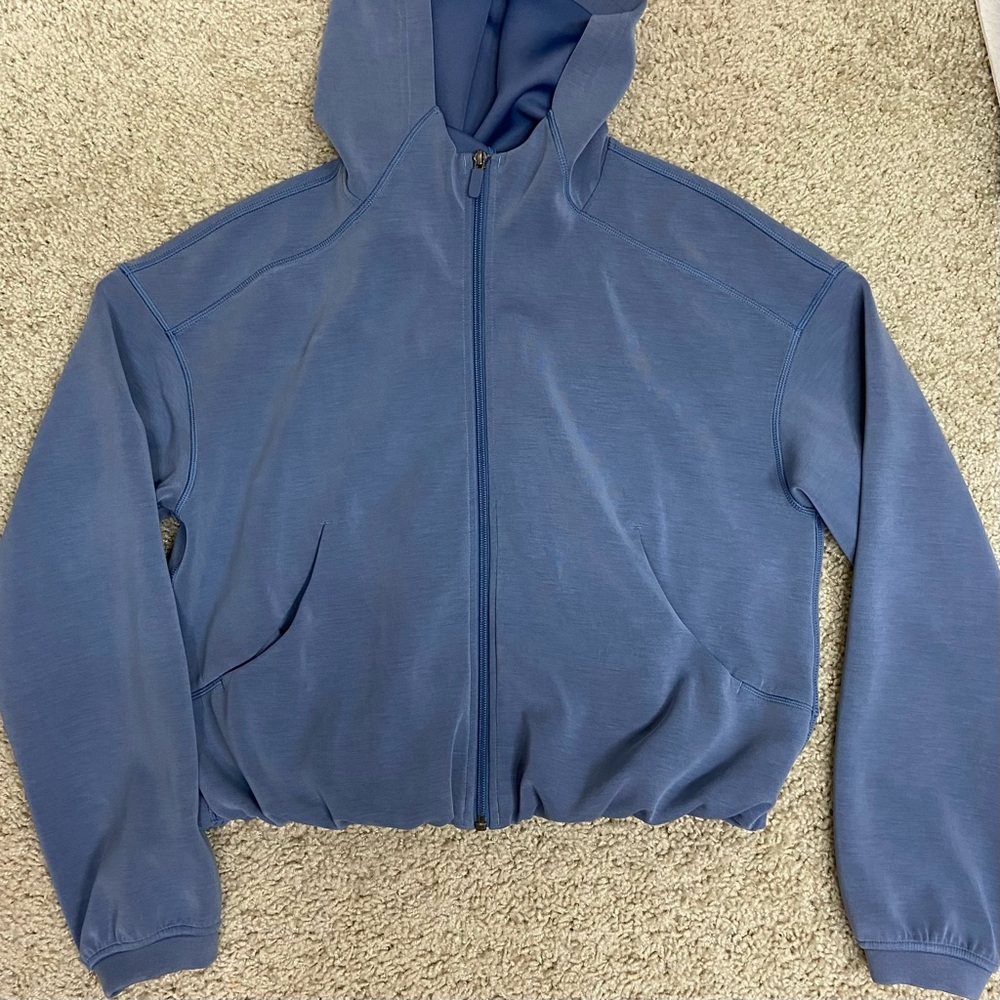 Lululemon softstreme full zip hoodie Oasis Blue